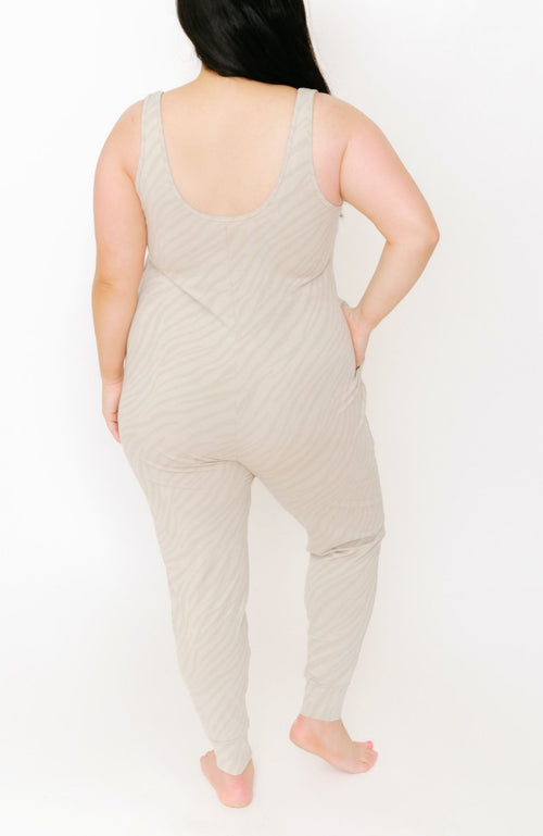 SmashTess Tuesday Romper  tan tiger Women's sustainable and ethical clothing canada