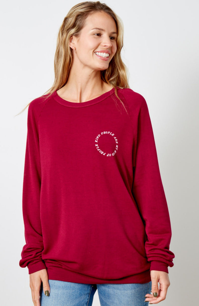 Ethical clothing for women - long sleeve retro pullover