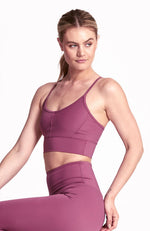 Raspberry Crop top sports bra ethical activewear
