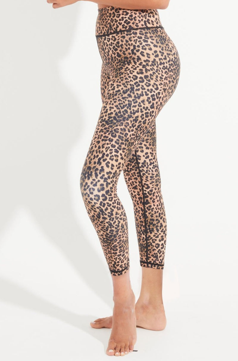 Leopard Legging - Foil Slate