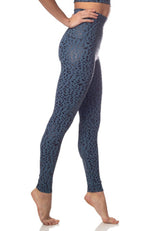 High waisted women's leopard leggings - ethically made