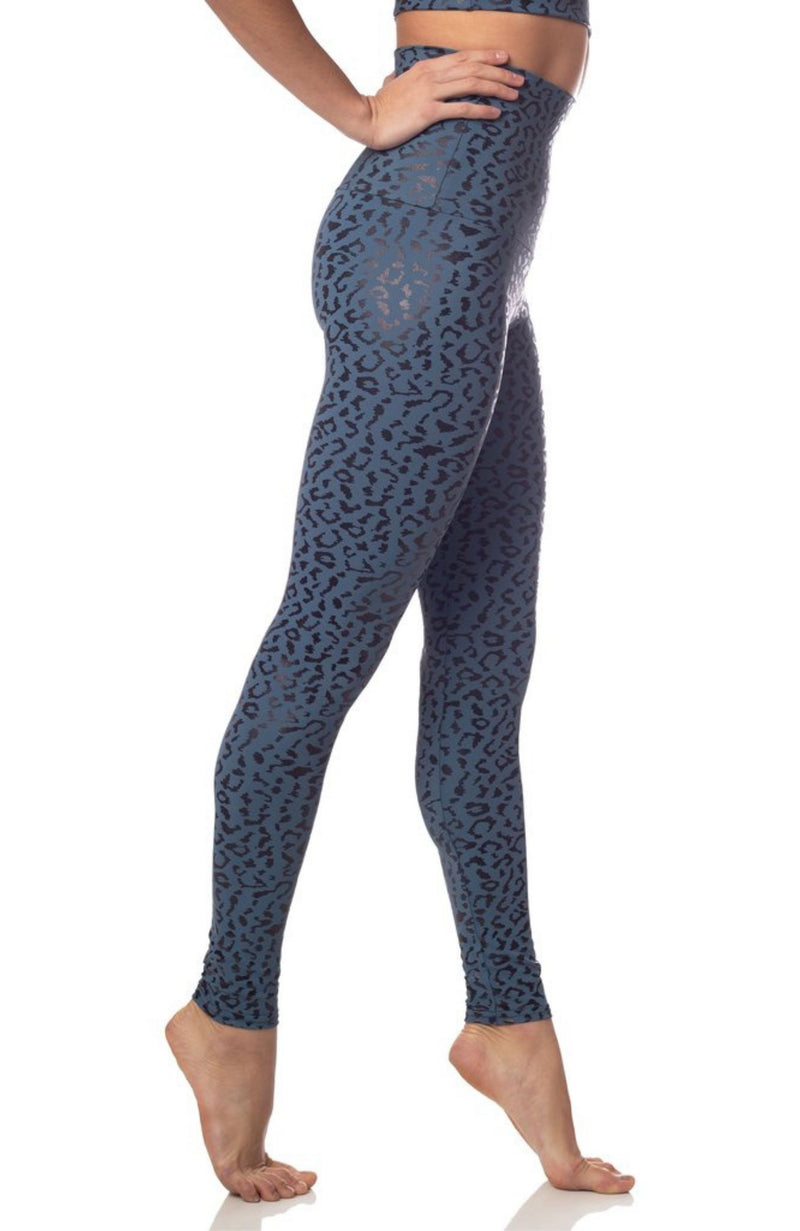 High waisted women's leopard leggings - ethically made