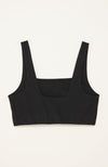 Girlfriend Collective longline square neck sports bra black