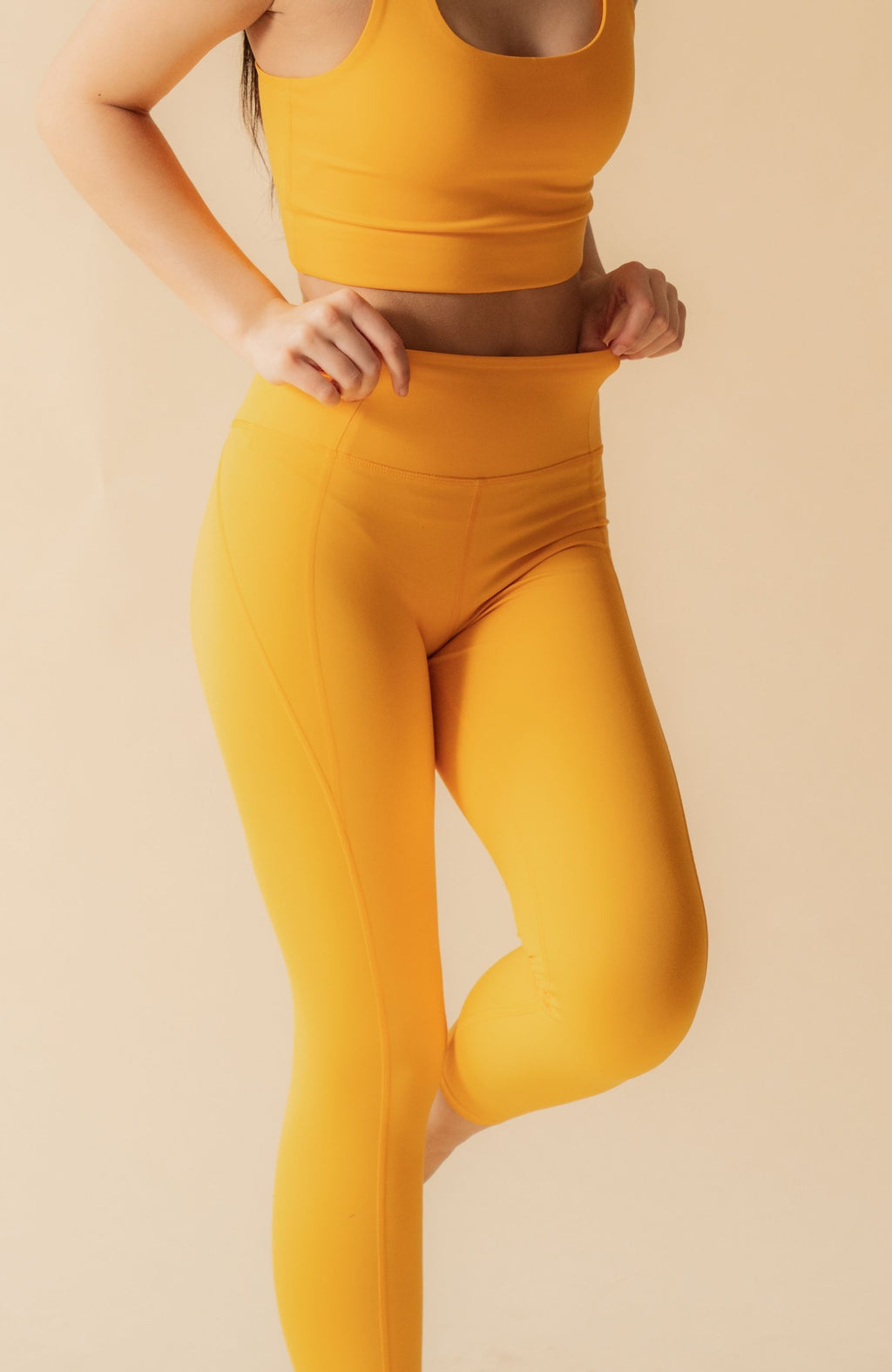 Ethical sustainable yellow girlfriend collective high rise legging