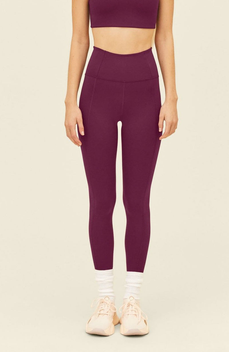 Girlfriend Collective High Rise Legging Plum - Ethical Women's Clothing