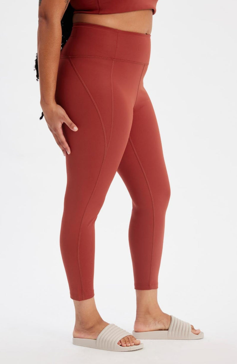 Girlfriend high rise womens sustainable plus size leggings red 