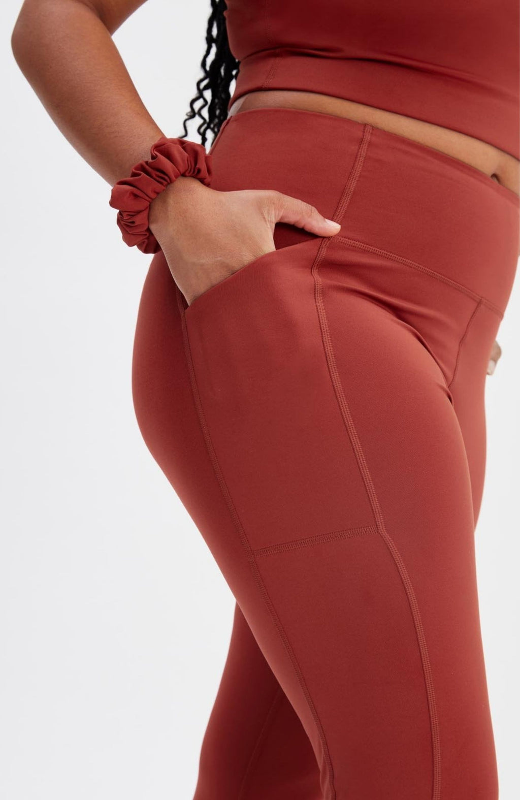 Arsenal High-Waisted Pockets Leggings - Coral - Rise Canada