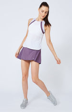 Lija Style Made In canada white athletic skort for golf tennis