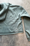 Women's made in canada ethical crop hoodie sage green blue