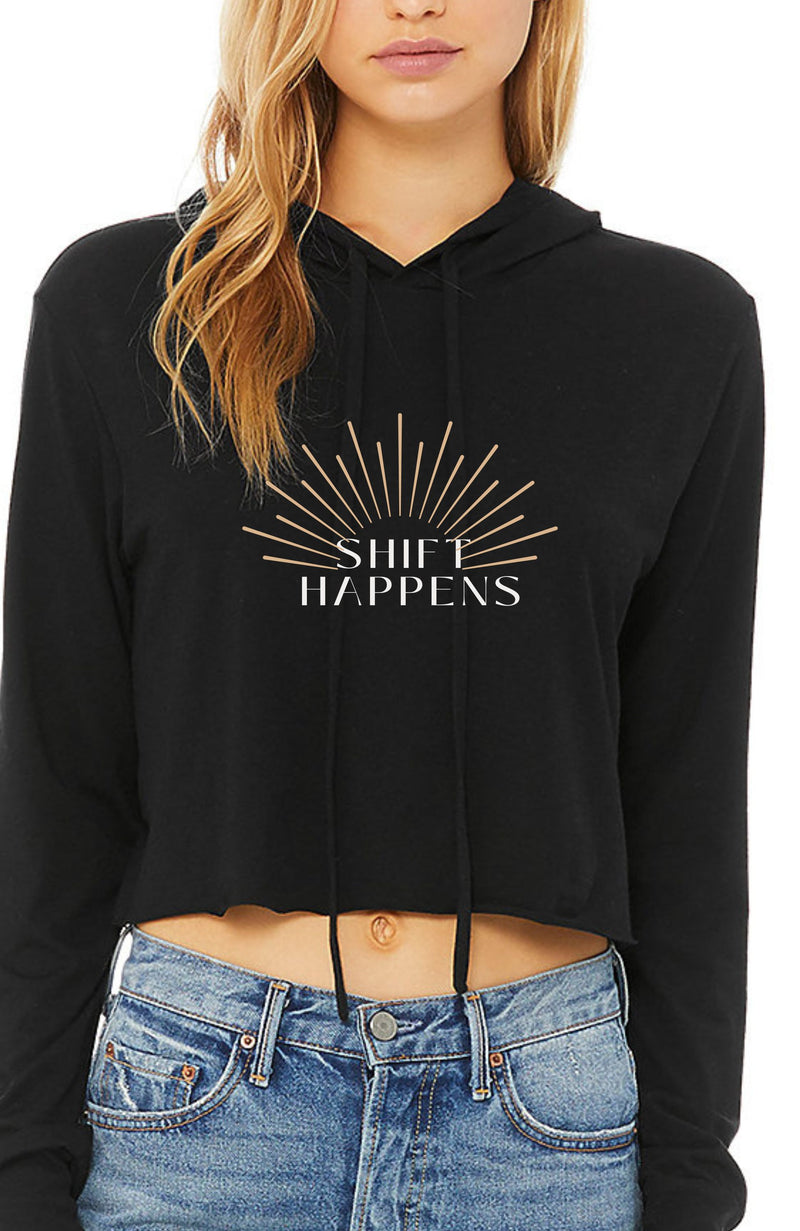 Yoga Hoodie Crop Top Shift Happens Ethically made apparel
