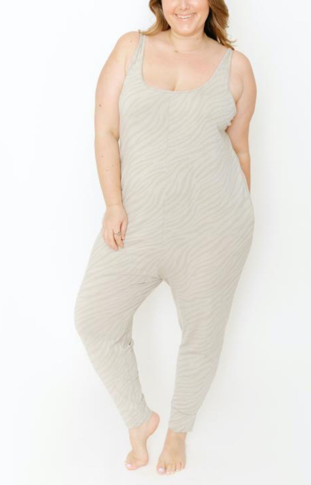 SmashTess Tuesday Romper - tan tiger  Women's sustainable and ethical clothing canada
