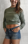Sweat Society Ethical Activewear - LIFT collection - Green crop crewneck Canada USA