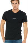 Men's weightlifting tee barbell classic black tshirt
